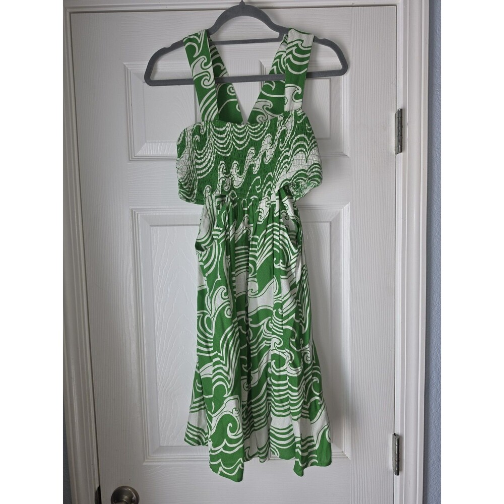 L By Anthropologie The Piper Bandeau Cutout Mini Dress Green S Beach Resort